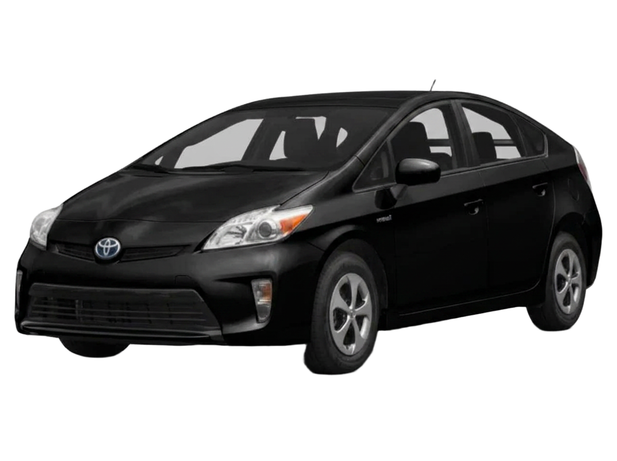 Black fuel-efficient rental vehicle, currently unavailable