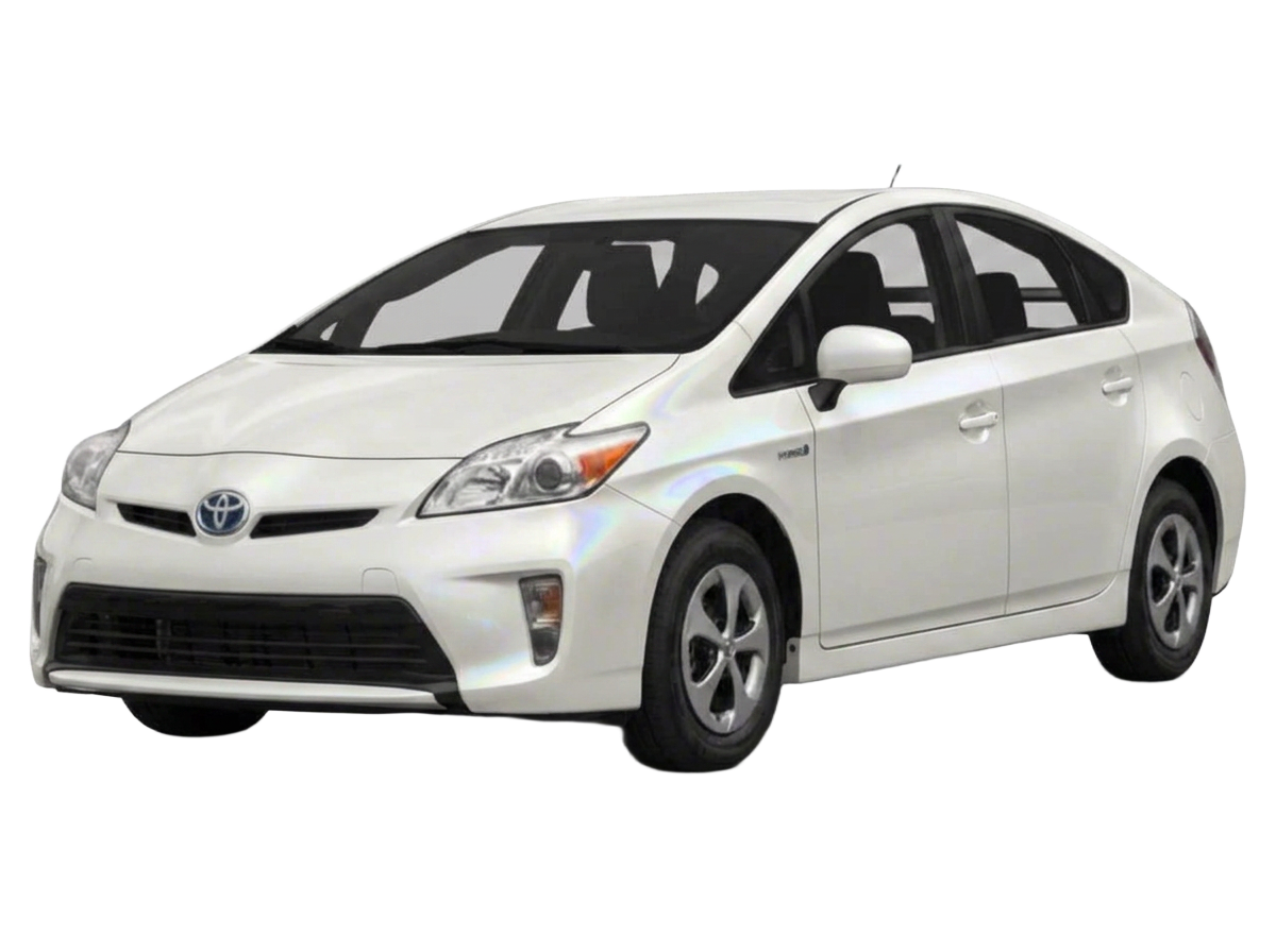 White fuel-efficient rental vehicle, currently unavailable